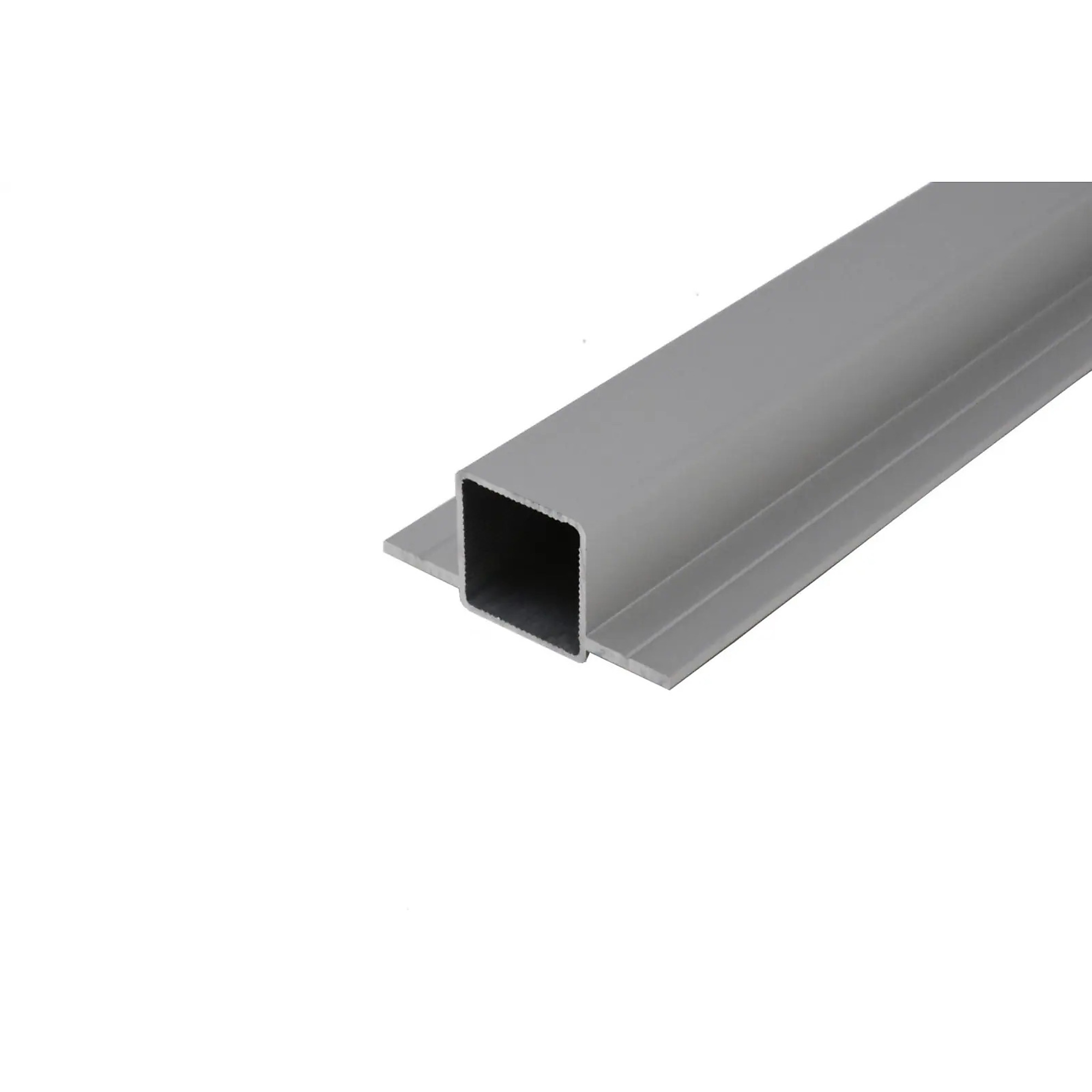 EZTube Extruded Aluminum Tube — 84in. x 1in. x 1in., for 3/4in. Flush Panel, Silver, Model# 100-140-7